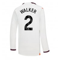 Camiseta Manchester City Kyle Walker #2 Segunda Equipación Replica 2023-24 mangas largas